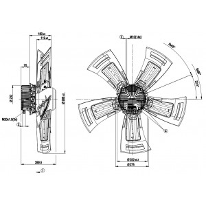 Ebmpapst A3G910-AU22-07 400V 3.2A 2100W Cooling Fan