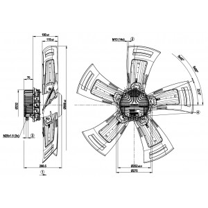 Ebmpapst A3G910-AV02-35 400V 4.4A 2880W Cooling Fan
