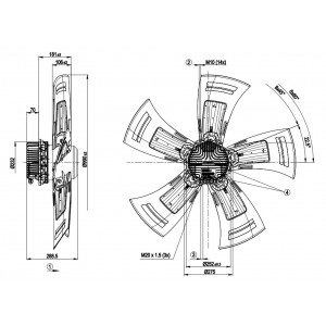 Ebmpapst A3G990-AZ02-35 400V 4A 2580W Cooling Fan