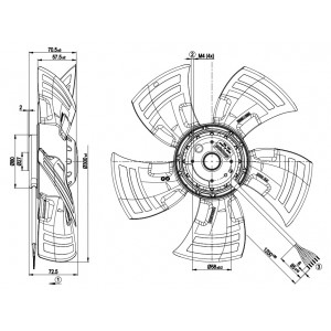 Ebmpapst A4D300-AS34-17 400-460V 0.14-0.16A 68-102W Cooling Fan