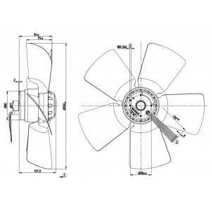 Ebmpapst A4D350-AA04-20 255-440V 0.54-0.3A 140-200W Cooling Fan