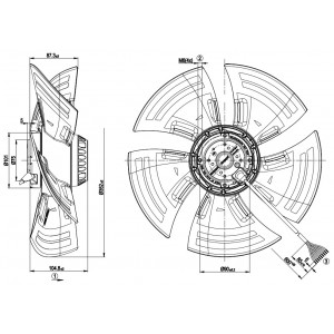 Ebmpapst A4D350-AN08-17 230-460V 0.64-0.42A 170-255W Cooling Fan