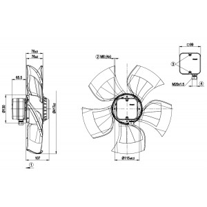 Ebmpapst A4D420-AU02-01 400-480V 0.52-0.67A 260-450W Cooling Fan