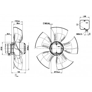 Ebmpapst A4D450-AO14-02 400-480V 0.98-0.75A 480-520W Cooling Fan