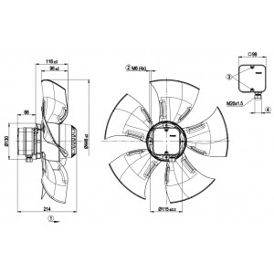 Ebmpapst A4D450-AO14-12 400V 0.98-0.72A 480-400W Cooling Fan