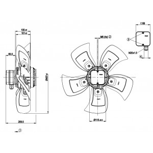 Ebmpapst A4D500-AD03-07 400-480V 1.59-1.13A 820-770W Cooling Fan