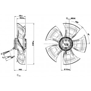 Ebmpapst A4D500-AM09-07 230-480V 1.34-0.98A 690-690W Cooling Fan