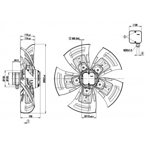 Ebmpapst A4D560-AQ01-01 400V 2.32-1.45A 1100-840W Cooling Fan