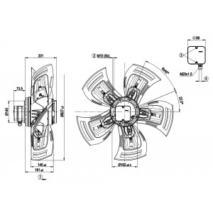 Ebmpapst A4D630-AD01-02 400V 4.78-2.95A 2630-1750W Cooling Fan