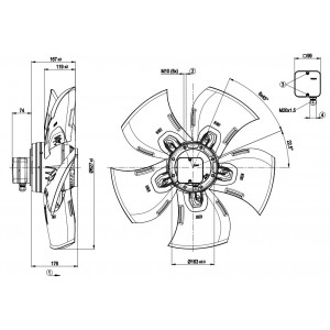 Ebmpapst A4D630-AO01-02 400-480V 3.02-2.3A 1620-1600W Cooling Fan