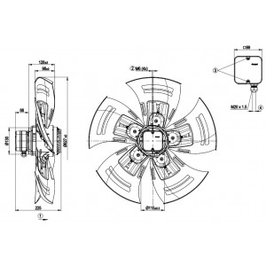 Ebmpapst A4D630-AR01-02 400V 2.48/1.42A 1250/840W Cooling Fan