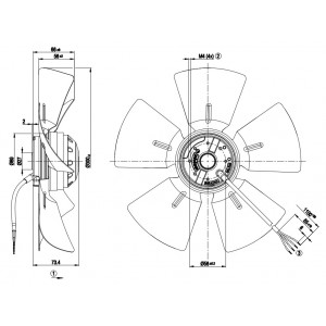 Ebmpapst A4E300-AB01-49 230V 0.26A 58W Cooling Fan