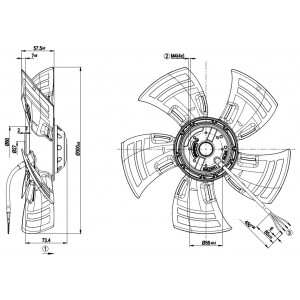 Ebmpapst A4E300-AS30-10 115V 0.65/0.8A 70/90W Cooling Fan