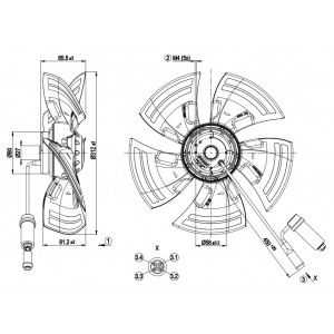Ebmpapst A4E315-AS20-16 230V 0.52/0.66A 4wires Cooling Fan