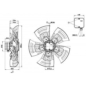 Ebmpapst A6D560-AK03-01 400-480V 0.81-0.57A 380-390W Cooling Fan