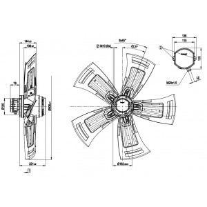 Ebmpapst A6D910-AB05-06 230-480V 8.1-5.13A 1990-2870W Cooling Fan