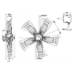 Ebmpapst AZD910-AG03-01 400-480V 1.13-0.56A 410-290W Cooling Fan