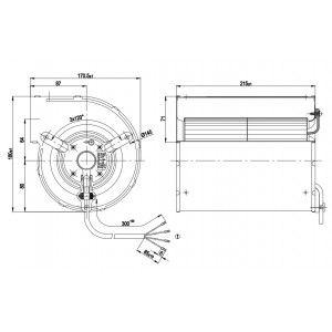Ebmpapst D2E133-AM47-94 230V 0.84/0.88A 190/200W 4wires Cooling Fan