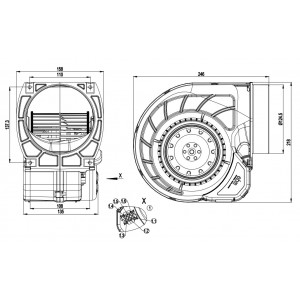 Ebmpapst D2E140-HR05-16 115V 1.15/1.25A 130/142W Cooling Fan