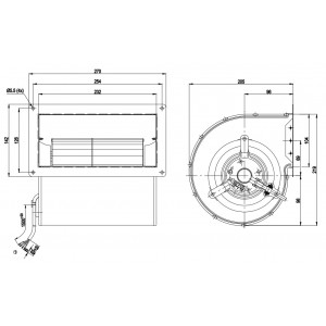 Ebmpapst D2E146-AP43-C9 230V 1.08/1.2A 245/270W 4wires Cooling Fan