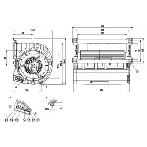 Ebmpapst D3G133-LV13-32 230V 1.4A 170W Cooling Fan