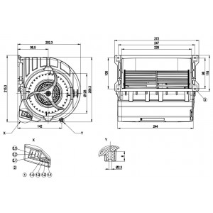 Ebmpapst D3G146-LU19-65 115V 1.4A 100W Cooling Fan