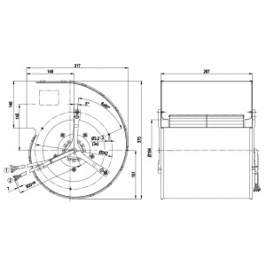 Ebmpapst D3G225-AA01-01 400V 2.8A 635W Cooling Fan