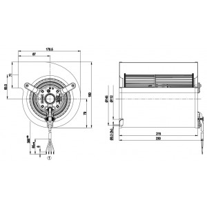 Ebmpapst D4E133-AH35-61 115-127V 0.48-0.58A 53-72W Cooling Fan