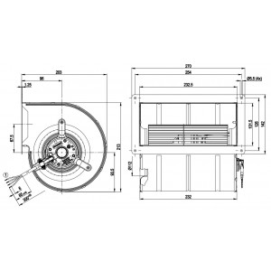 Ebmpapst D4E133-DB01-51 230V 0.36/0.43A 80/95W Cooling Fan
