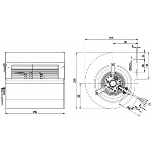 Ebmpapst D4E146-AA07-02 230V 0.44/0.51A 100/116W 4wires Cooling Fan