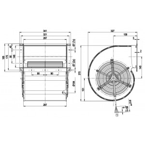 Ebmpapst D4E225-BC01-23 230V 2.28A 520/670W 4wires Cooling Fan