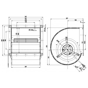 Ebmpapst D4E225-CC01-54 M4E074-LA 230V 2.92A 670W Cooling Fan 