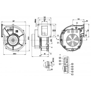 Ebmpapst G1G170-AB05-49 115V 4A 345W Cooling Fan