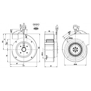 Ebmpapst G2E133-DN77-37 230V 0.39/0.47A 88/110W 4wires Cooling Fan