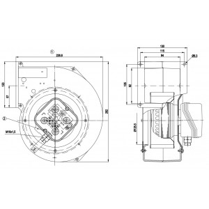 Ebmpapst G2E146-DW10-13 230/240V 0.56/0.7A 127/167W Cooling Fan
