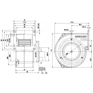 Ebmpapst G2G085-AB02-06 24V  12W Cooling Fan
