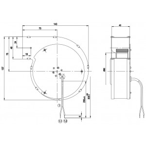 Ebmpapst G2G097-AA16-01 24V 18W 2wires Cooling Fan