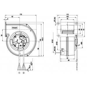 Ebmpapst G3G120-BC31-03 115V 0.7A 42W Cooling Fan