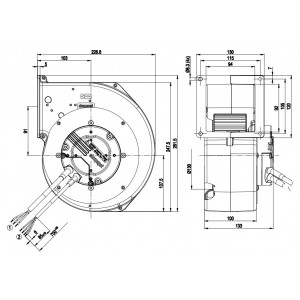 Ebmpapst G3G160-AD54-22 230V 1.3A 160W Cooling Fan