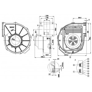 Ebmpapst G3G250-GN17-27 230V 5.7A 1150W Cooling Fan