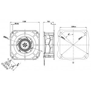 Ebmpapst K2E190-RA26-12 230V 0.23/0.29A 52/65W Cooling Fan