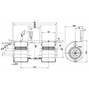 Ebmpapst K3G097-AK68-80 26V 28.5A 740W Cooling Fan