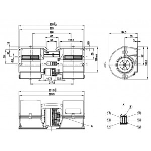 Ebmpapst K3G097-BF24-21 26V 13.5A 350W Cooling Fan