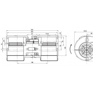 Ebmpapst K3G097-BK34-43 26V 13.25A 345W Cooling Fan