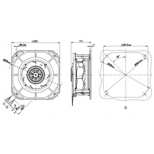 Ebmpapst K3G220-RD21-03 200-240V 1.40A 168W 7wires Cooling Fan