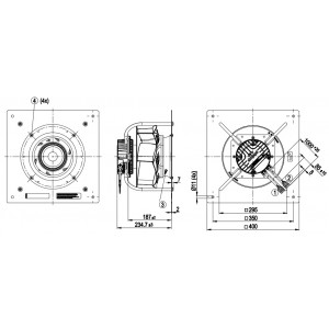 Ebmpapst K3G250-PR04-H2 230V 2.3A 500W Cooling Fan