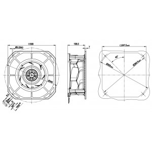 Ebmpapst K3G250-RE09-10 230V 1.4A 170W Cooling Fan
