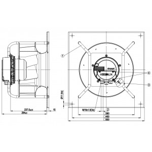 Ebmpapst K3G310-AX52-02 400V 1.63A 1000W Cooling Fan