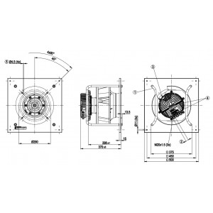 Ebmpapst K3G310-PH38-05 400V 2.8A 1800W Cooling Fan