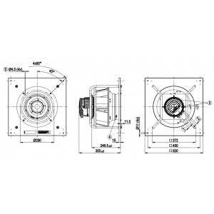 Ebmpapst K3G310-PT10-W2 400V 2.3A 1470W Cooling Fan